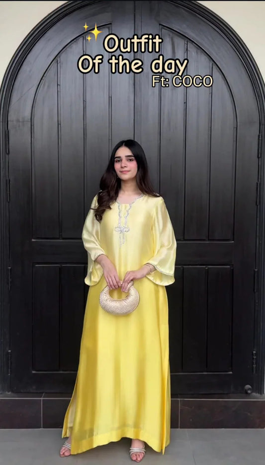 Coco silk embroidered 2pc