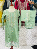 FANCY HAND WORK KHAADI 03PC SUIT