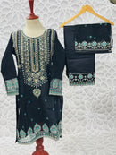 FANCY HAND WORK KHAADI 03PC SUIT