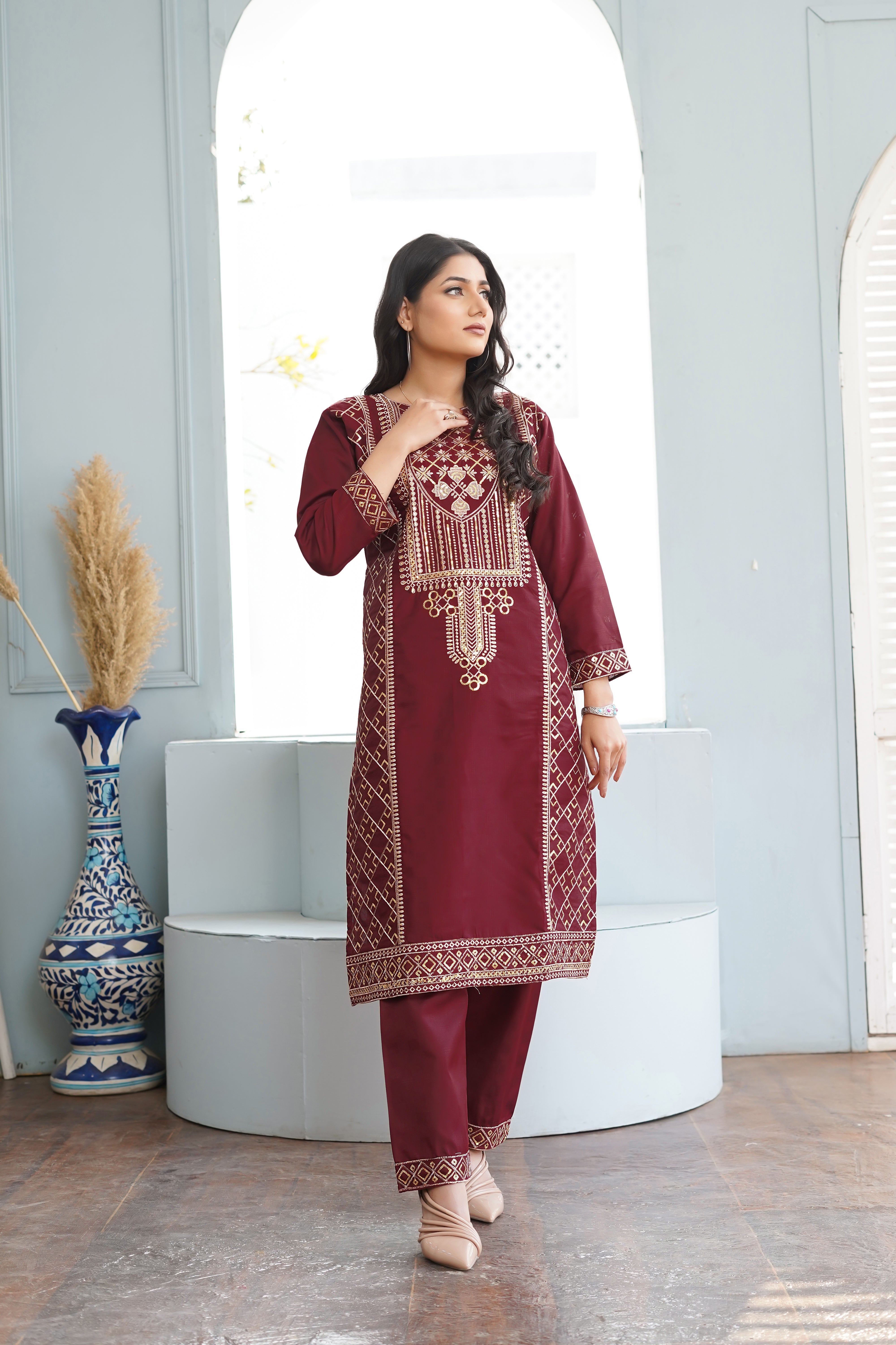 SWERA EMBROIDERED 2-PCS