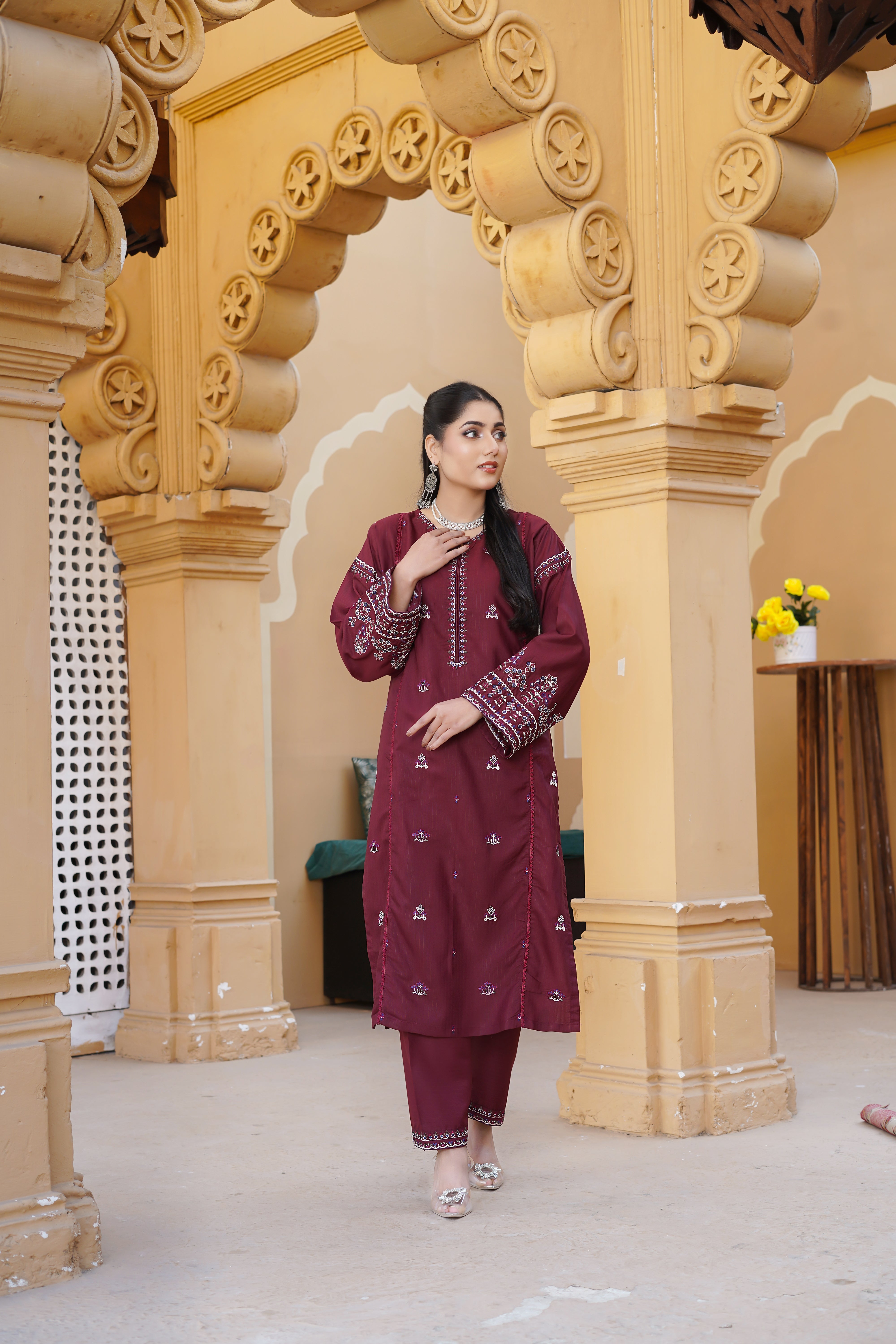 AZUR EMBROIDERED 2-PCS