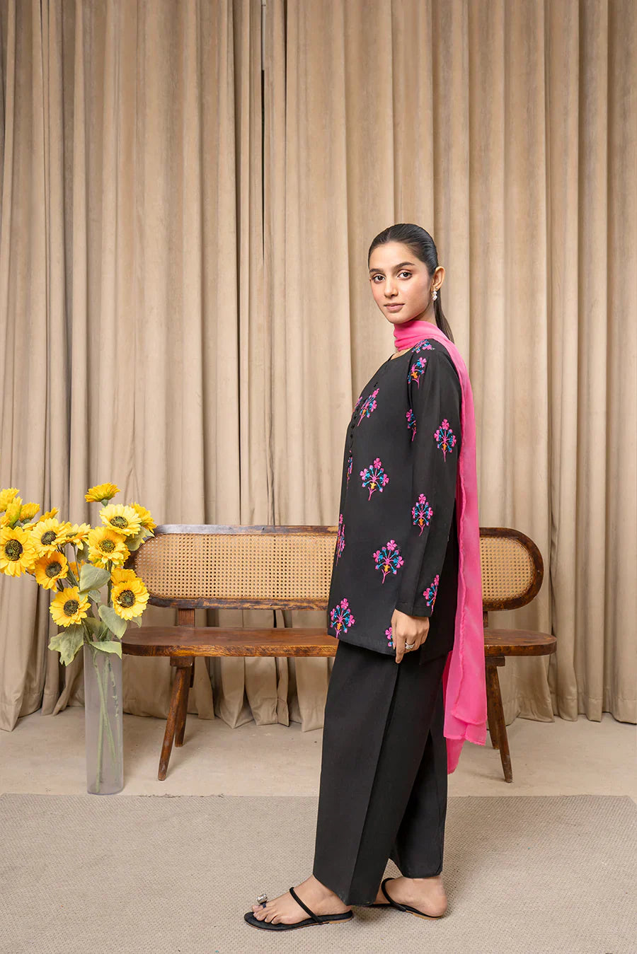 Black Blossom 2Pc Suit
