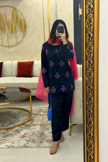 Black Blossom 2Pc Suit