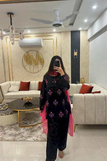 Black Blossom 2Pc Suit
